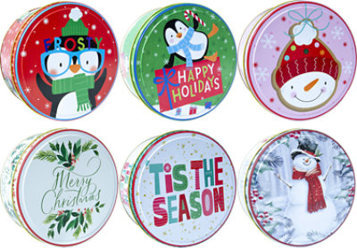 Lindy Bowman Round Cookie Tin Size 4 - Each - Image 1