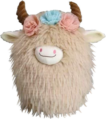 Signature Select 10 Inch Tan Wooly Bull Plush - Each - Image 1