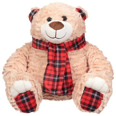Signature Select 12 Inch Plaid Chubby Bear - Each - Image 1