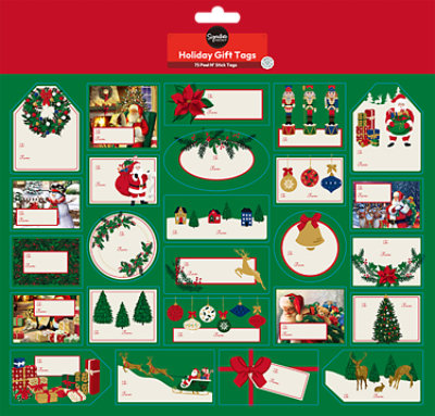Signature Select Holiday Gift Tag Peel N Stick - 125 Count - Image 1