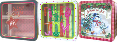 Lindy Bowman Square Tin With Window Lid Size 3 - Each - Image 1