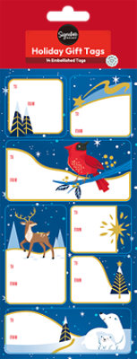 Ssel Festve Foil Tag Bird Deer - 14 CT - Image 1