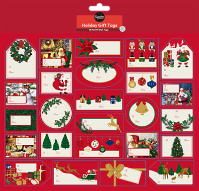 Signature Select Holiday Gift Tag Peel N Stick - 75 Count - Image 1