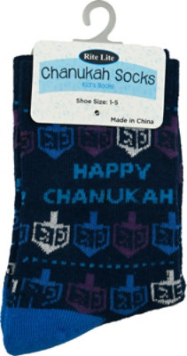 Shu Dreidels Chanukah Socks - EA - Image 2