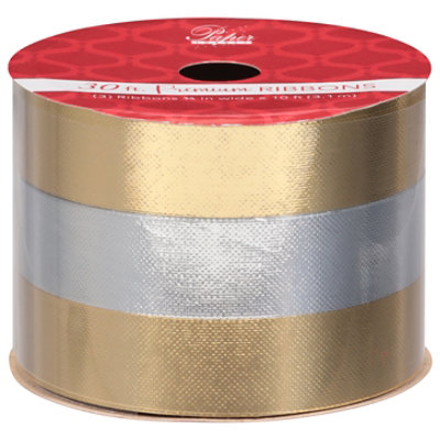 Signature Select 30 Feet Gold/Silver Ribbon Roll - Each - Image 2