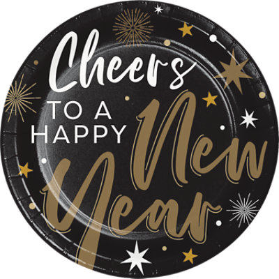 Ssel New Year Cheers Dinner Plate - 8 CT - Image 1