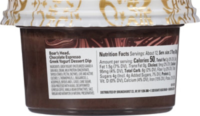 Boars Head Chocolate Espresso Greek Yogurt Dessert Dip - 12 OZ - Image 6