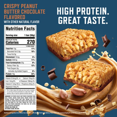 Clif Builders Crispy Peanut Butter Chocolate Flavored Protein Bar 1.97 Oz - 1.97 OZ - Image 4