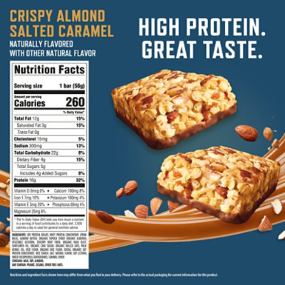 Clif Builders Crispy Almond Salted Caramel Protein Bar 1.97 Oz - 1.97 OZ - Image 4