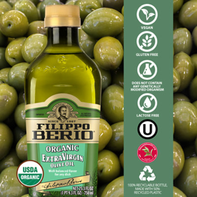 Filippo Berio Extra Virgin Organic Olive Oil 25 Oz - 25.3 FZ - Image 7