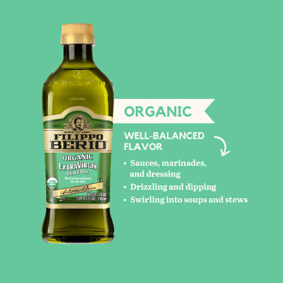 Filippo Berio Extra Virgin Organic Olive Oil 25 Oz - 25.3 FZ - Image 3