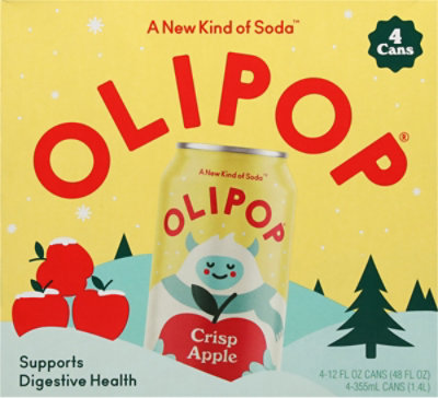 Olipop Prebiotic Crisp Apple 4-12fz - 4-12 FZ - Image 5