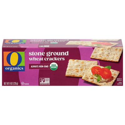 O Orgnc Crackers Stone Ground Wheat Shp - 8 OZ - Image 2