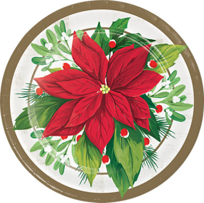 Ssel Festive Flowers Lunch Plate - 8 CT - Image 1