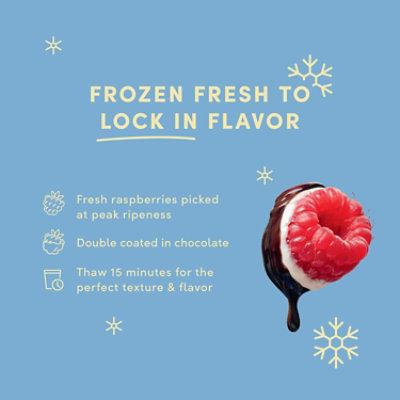 Tru Fru Frozen Fresh Raspberries In Dark & White Chocolate 18 Oz Resealable Pouch - 18 OZ - Image 3