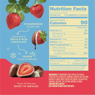 Tru Fru Frozen Fresh Strawberries In Milk & White Chocolate 18 Oz Resealable Pouch - 18 OZ - Image 2