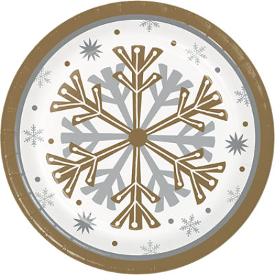 Ssel Winter Shimmer Lunch Plate - 8 CT - Image 1