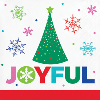 Ssel Joyful & Jolly Bev Napkins - 16 CT - Image 1