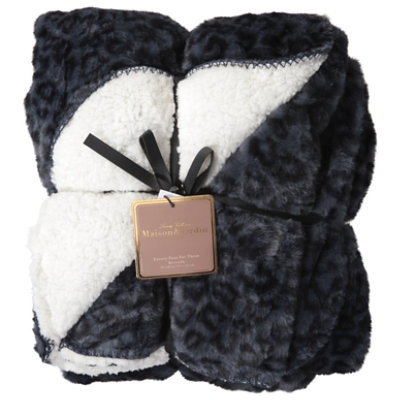 Northpoint Trading Inc Charcoal Leopard Throw - Each - Image 3