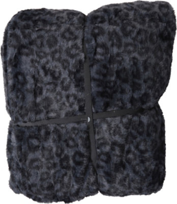 Northpoint Trading Inc Charcoal Leopard Throw - Each - Image 4