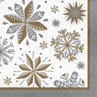 Signature Select Winter Shimmer Lunch Napkins - 16 Count - Image 1