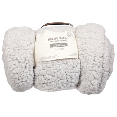 Posh Home Lambwool Mink Throw Charcoal - Each - Image 1