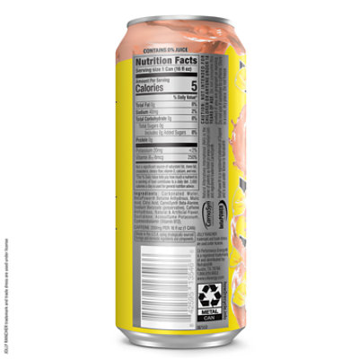 C4 Performance Energy Jolly Rancher Peach - 16 Fl. Oz. - Image 3