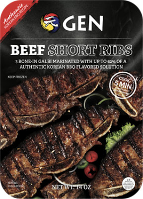 Gen Beef Short Ribs Korean Bbq - 14 Oz - Image 1