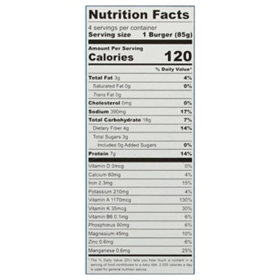 Actual Veggies Burger Veggie California Gardener 12oz 4 Count - 12 OZ - Image 3