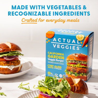 Actual Veggies Burger Veggie California Gardener 12oz 4 Count - 12 OZ - Image 6