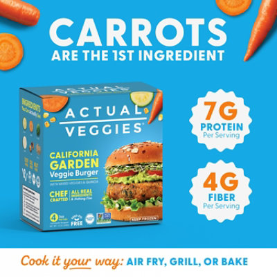 Actual Veggies Burger Veggie California Gardener 12oz 4 Count - 12 OZ - Image 2