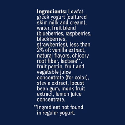 Chobani 20g Protein Lowfat Greek Yogurt Drink Mixed Berry Vanilla 4-10 Fz - 4-10 FZ - Image 4