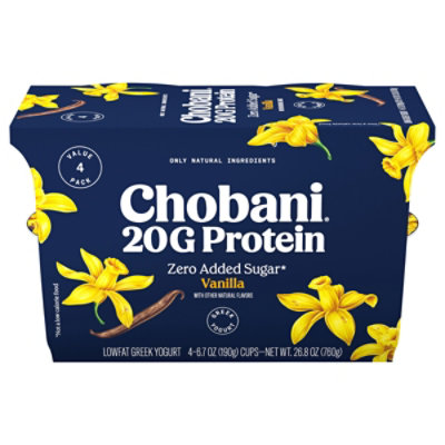 Chobani 20g Protein Lowfat Greek Yogurt Vanilla 4-6.7 Oz - 4-6.7OZ - Image 1