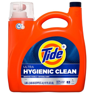 Tide He Ultra Liquid Detergent Hygienic Clean, Original - 117 Fl. Oz. - Image 1