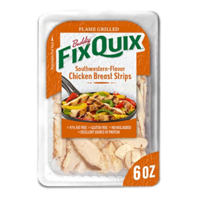 Buddig Fix Quix Southwest Seasoned Chicken Breast Strips 6 Oz - 6 OZ - Image 1