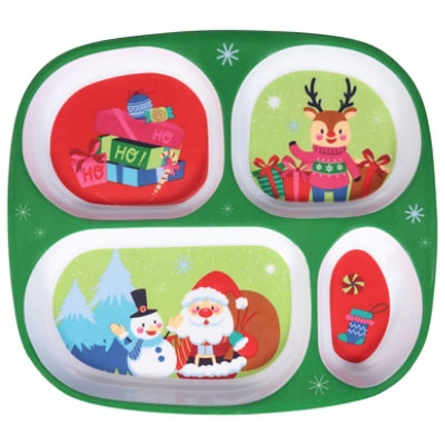 Signature Select Divded Plate Christmas Friends - Each - Image 2