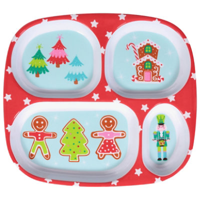 Signature Select Kid Divided Plate Gingerbread - Each - Image 1