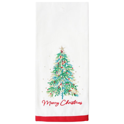Signature Select Merry Christmas Tree Towel - Each - Image 1