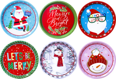 Lindy Bowman Holiday Round Tin Tray - Each - Image 1