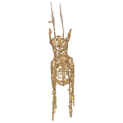 Signature Select 9.5 Inch Glitter Reindeer Gold - Each - Image 2