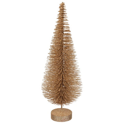 Signature Select 15 Inch Glitter Brush Tree Gold - Each - Image 2