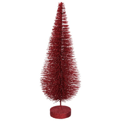 Signature Select 15 Inch Glitter Brush Tree Red - Each - Image 1