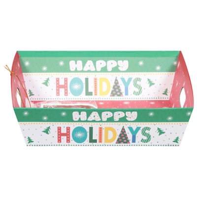 Lin Holiday Food Tray Lg - EA - Image 1