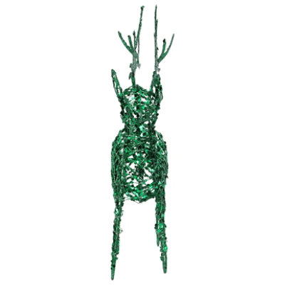 Signature Select 9.5 Inch Glitter Reindeer Green - Each - Image 1