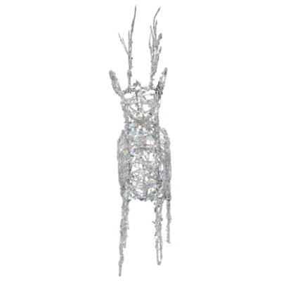 Signature Select 9.5 Inch Glitter Reindeer Silver - Each - Image 1