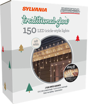 Inliten Stay-Lit Mini Lights Warm White 100 Count - Each - Image 1