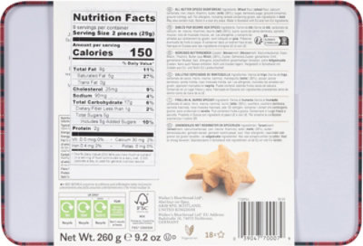 Walkers Festive Stars Tin 9.2oz - 9.2 OZ - Image 5