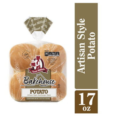 Aunt Millies Bakehouse Artisan Style Potato Hamburger Buns 8ct - 17 OZ - Image 2