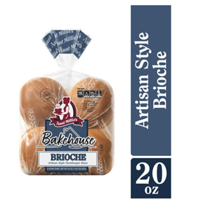 Aunt Millies Bakehouse Artisan Style Brioche Hamburger Buns 8ct - 20 OZ - Image 2