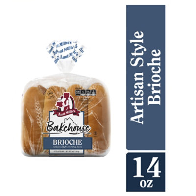 Aunt Millies Bakehouse Artisan Style Brioche Hot Dog Buns 8ct - 14 OZ - Image 2